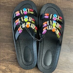 Colorful Beaded Sandals